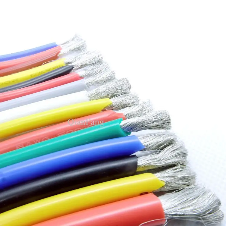 1 м проводной кабель 12AWG супермягкая силиконовая Изолированная