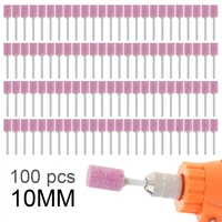 100pcs 10mm abrasive stone points electric grinder accessories polishing grinding head wheel tool for rotary tool new