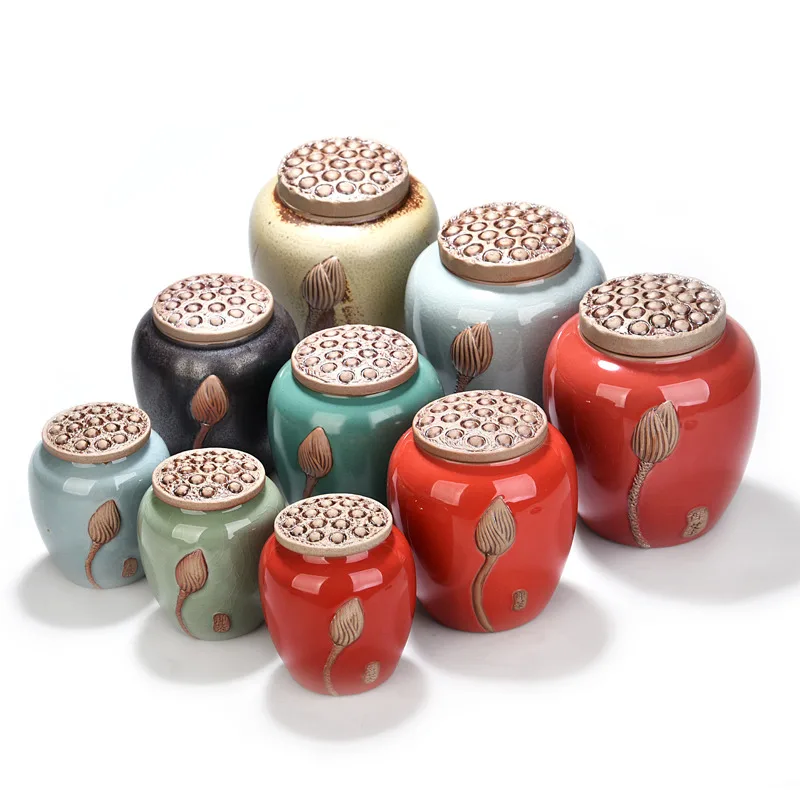 Керамическая чайная банка в традиционном китайском стиле коробка мини коробки