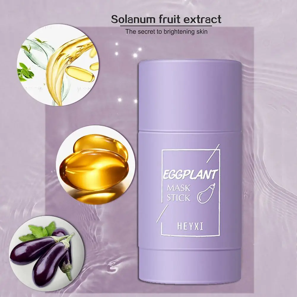 

Green Tea Mask Stick Deep Cleansing Detox Mud Mask Purifying Control Clay Oil Eggplant Remove Pores Whitening Anti-acne K7Z1