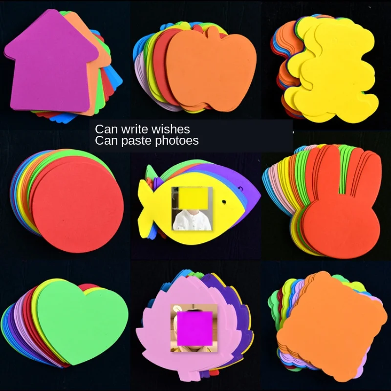 Мультяшные геометрические настенные декоративные наклейки EVA фоторамка