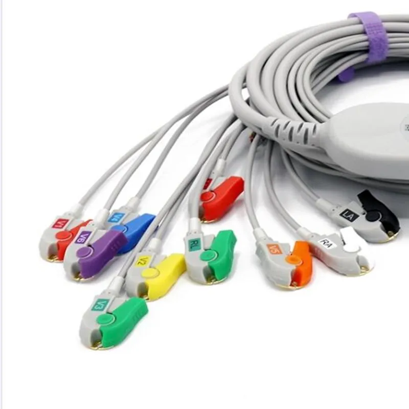Совместимый с Bionet Cardiocare 2000/CardioTouch3000 кабель для ЭКГ выводами 10 выводов медицинский