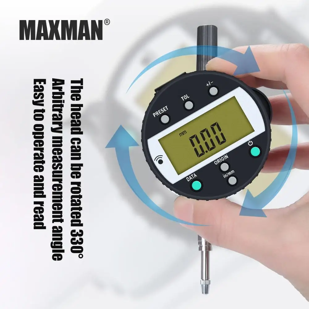 MAXMAN Высокоточный цифровой индикатор циферблата 0 001 мм Bluetooth беспроводная