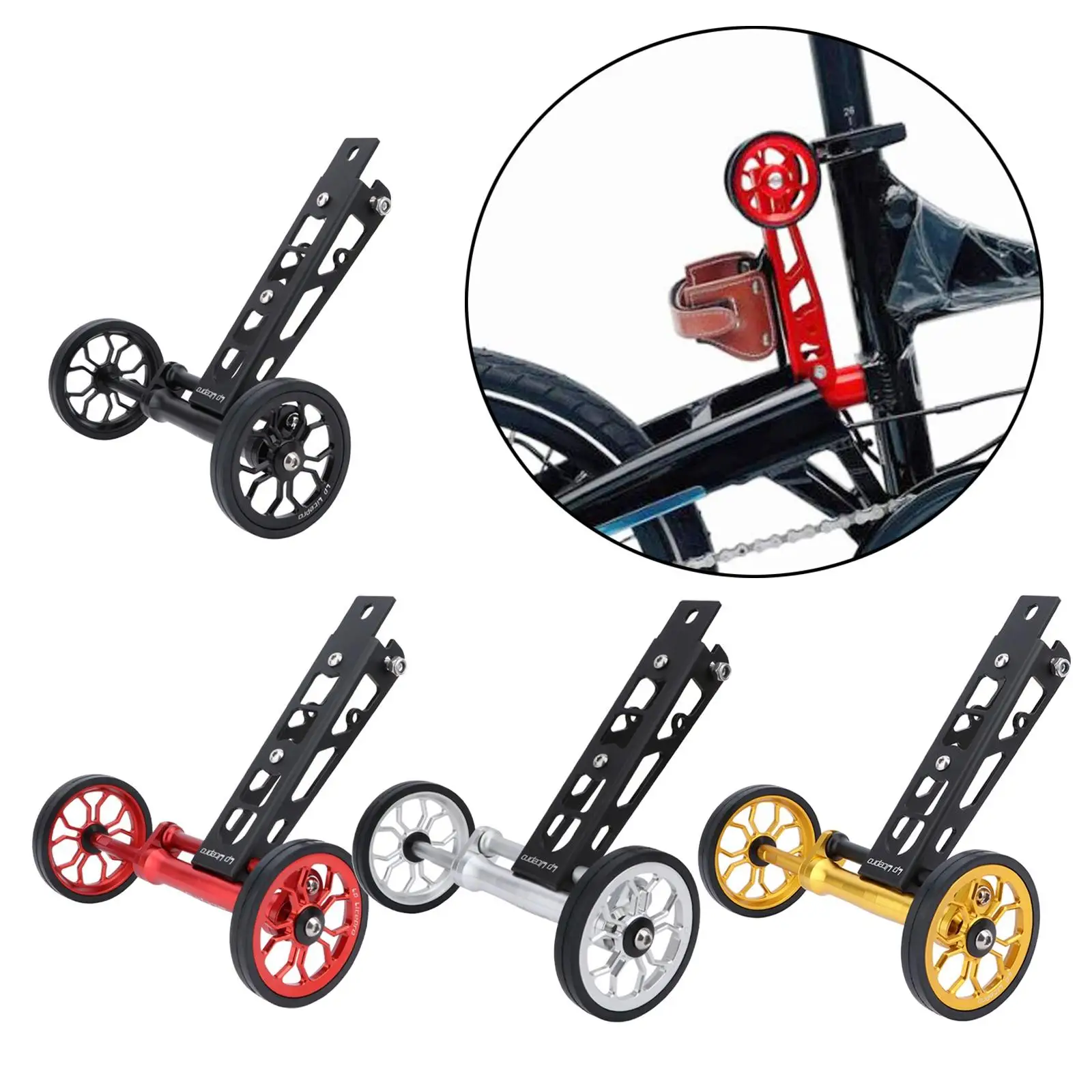 High Strength Easy Wheel Bottle Holder 2-In-1 Bracket Water Parking Stand Pushing for Birdy Folding Bike 1-2-3 Series Rear Rack | Спорт и