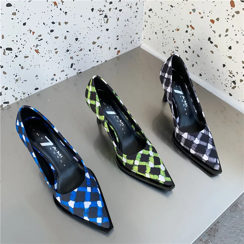 

Туфли-лодочки женские цветные на шнуровке, босоножки на низком каблуке 3 см, без застежки, с острым носком, на танкетке 5 см, 2022