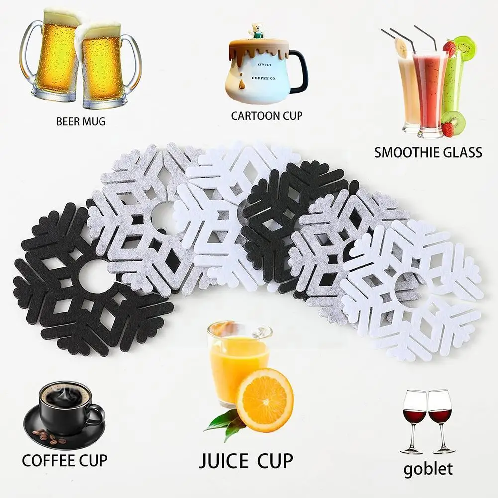 

Симпатичные рождественские войлочные подставки, Нескользящие подставки для чашек, подставки в японском стиле из войлока, домашние изолиро...