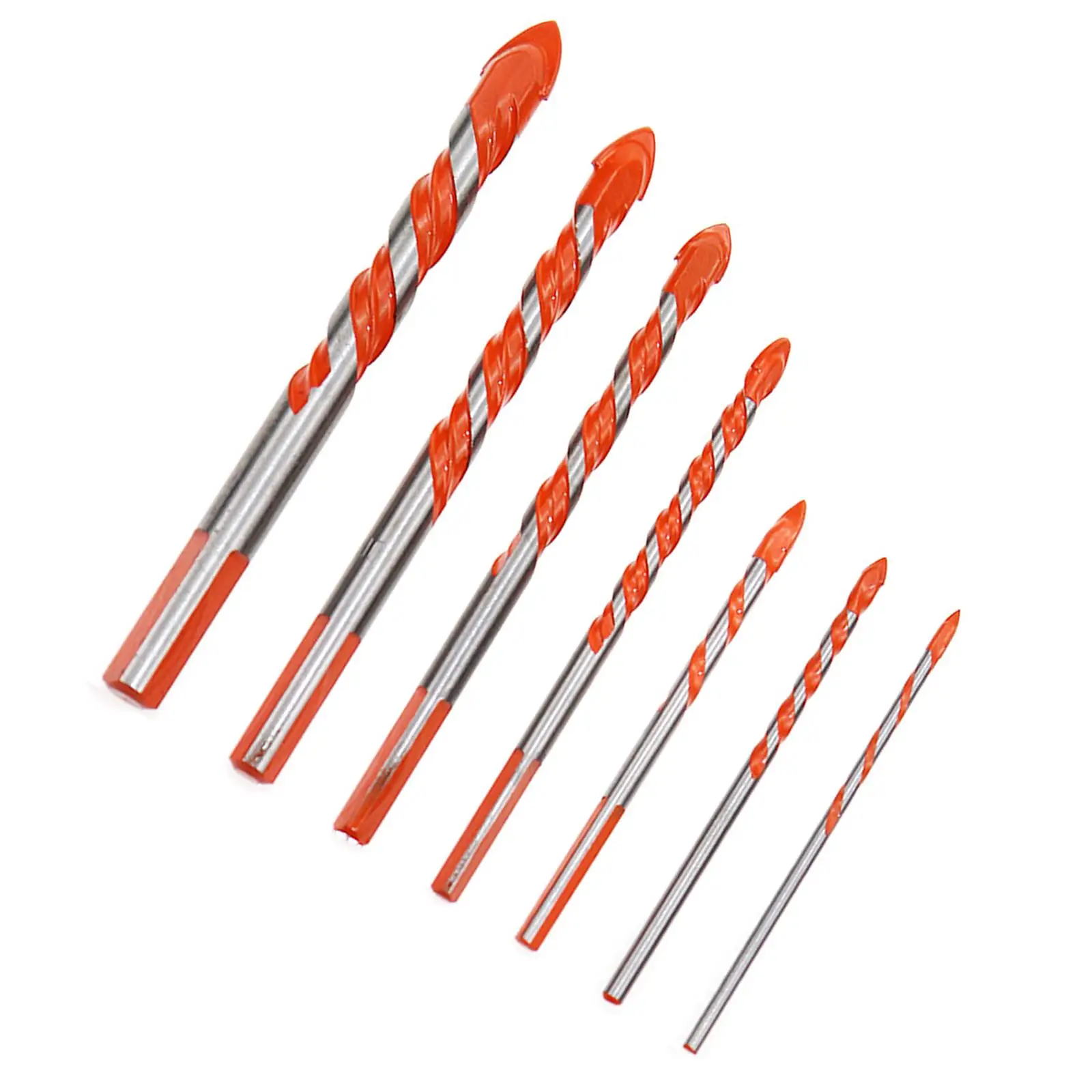 

Metal Triangle Drill Bit Set Twist Drill Bit Power Tool Accessories for Brick Tile Concrete Wood Punching Supplies