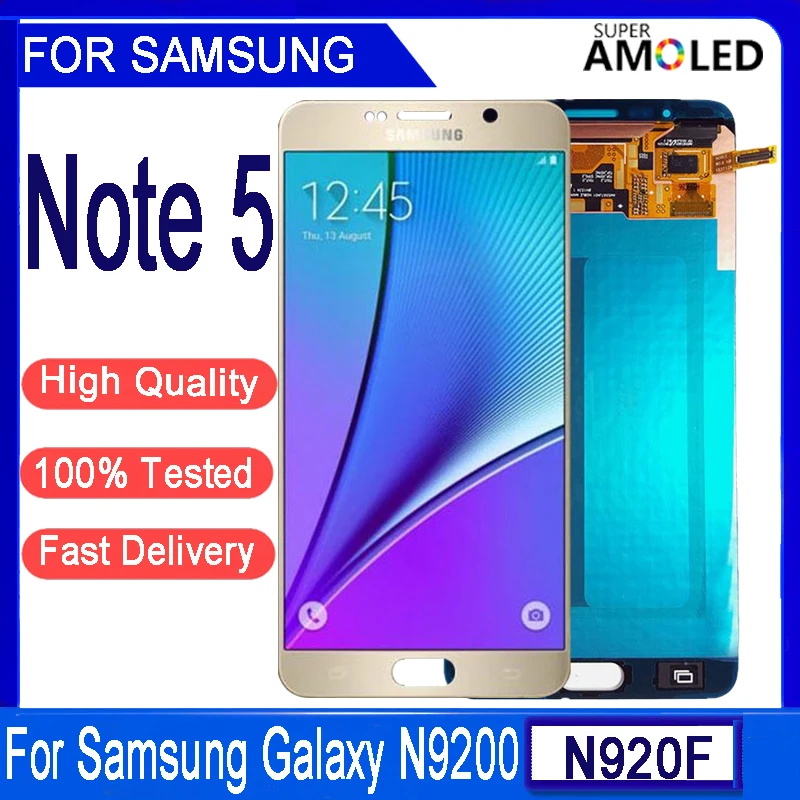 Оригинальный ЖК-дисплей 5 7 дюйма для SAMSUNG Galaxy Note5 N920A N9200 SM-N920 N920C сенсорный экран