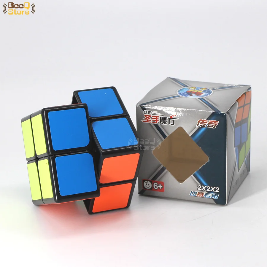 Shengshou Ledgen 2x2 магический куб 2x2x50 мм головоломка скоростной черная белая наклейка