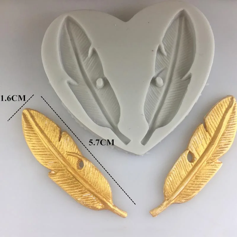 200 шт. силиконовая форма с пером для украшений ожерелий подвесок эпоксидной смолы