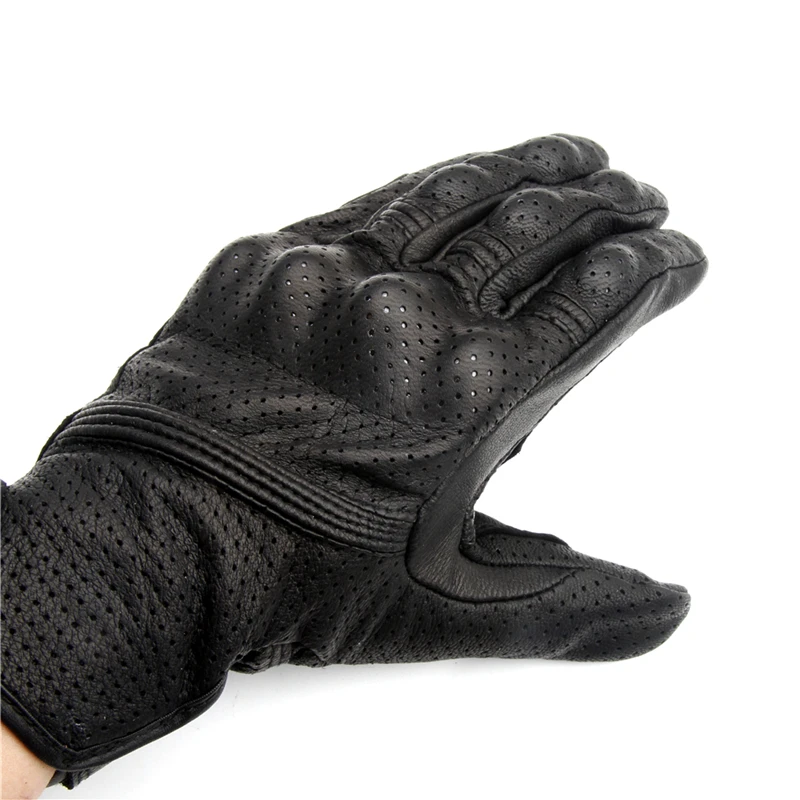 Перчатки мужские кожаные водонепроницаемые гоночные митенки с закрытыми