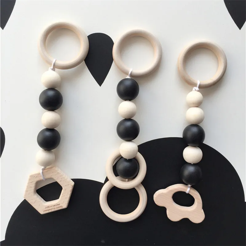 3 шт. скандинавские бусины из натурального дерева гирлянда декор для детской
