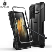 SUPCASE For Samsung Galaxy S21 Ultra Case  2021 Release  Pro Full-Body Dual Layer Rugged Holster Kickstand with Pen Slot