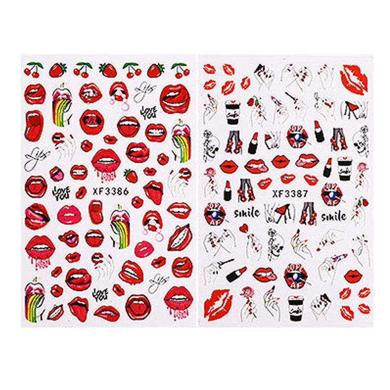 8 шт. на День святого Валентина лак для ногтей наклейки ногти Романтический