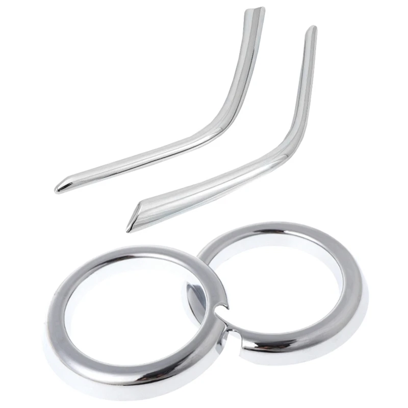 

4 шт., хромированные накладки на передние противотуманные фары для Mitsubishi Outlander 2019