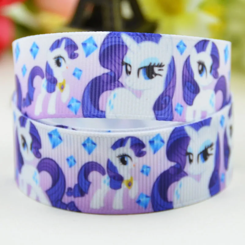 7/"(22 мм) Ruban My Little Pony вечерние атласные ленты с принтом героев мультфильмов, 10 ярдов - Цвет: X 01824