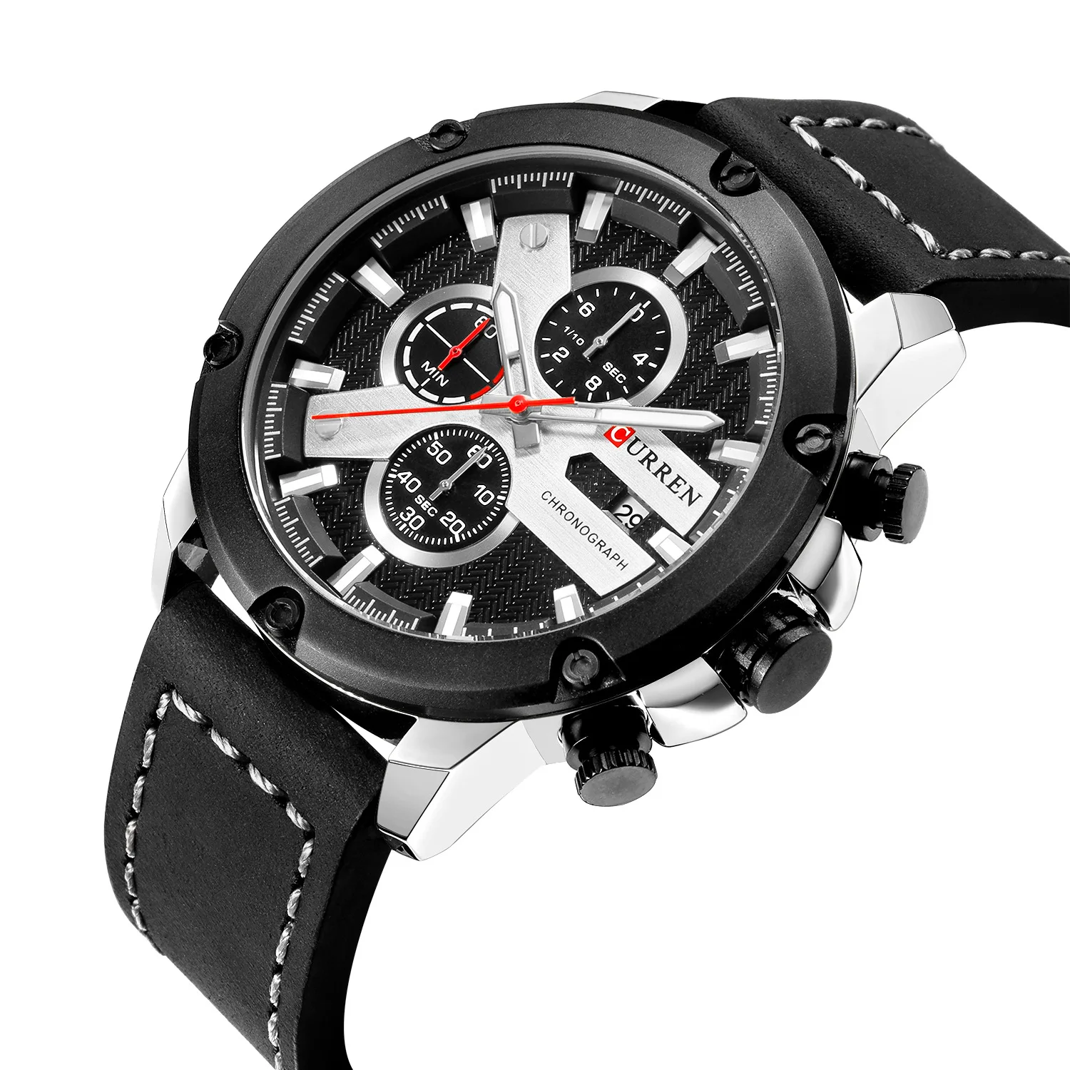 

Fashion Watch Men Sports Chronograph Quartz Wrist Watches Brand CURREN Leather Relog Hombre Water Resistence With Calendar 8308