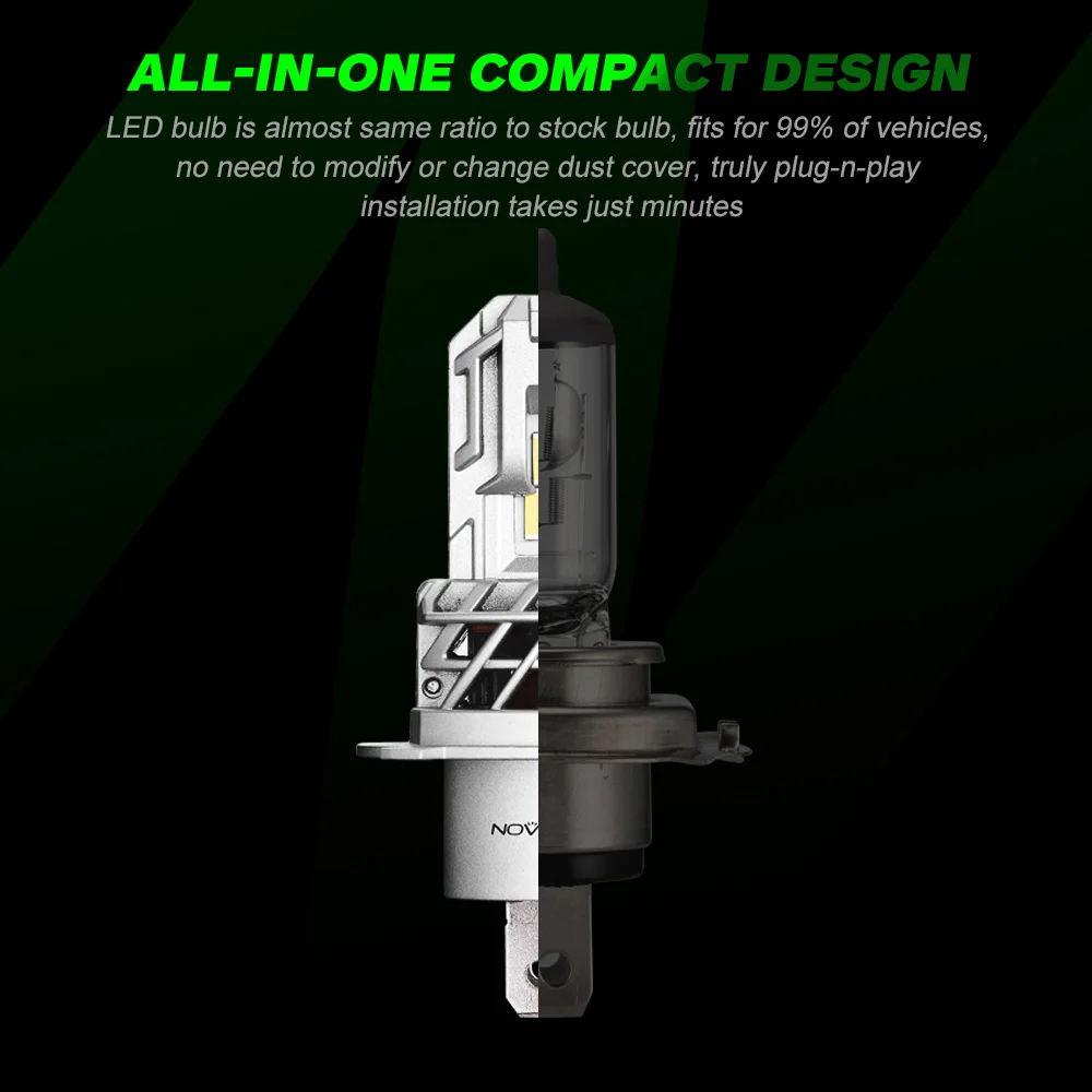 Новый NOVSIGHT 1:1 Мини светодиодный Автомобильные фары 6000K светодиодсветодиодный