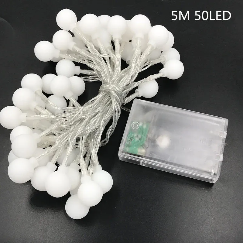 

ALLTRUE 2020 New 1.5/2/3/4/5/10M LED Holiday Fairy Garland Ball String Lights Globe Wedding Home Decoration Battery Rope Lights