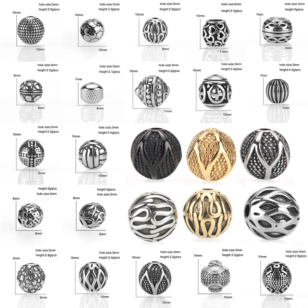 5 шт. винтажные металлические бусины разделители из нержавеющей стали 10