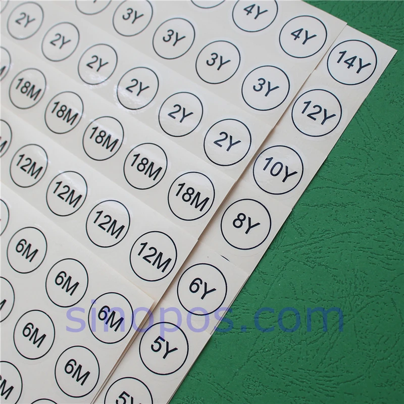 Children's Clothing Size Dot Labels adhesive clear tape round sticker infant wear teen apparel folded baby dress pile sizer tag | Дом и