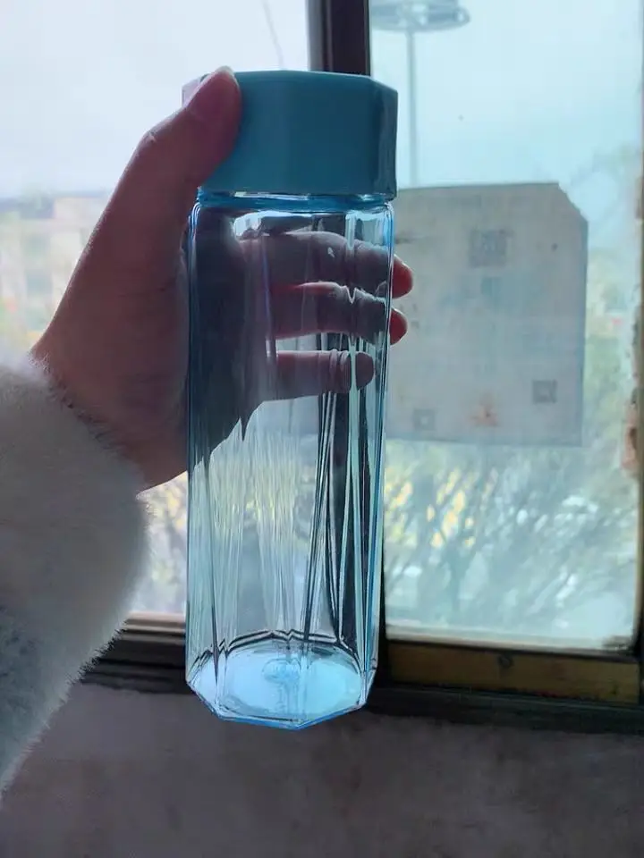 Пластиковая бутылка для напитков квадратная портативная Милая без бисфенола А