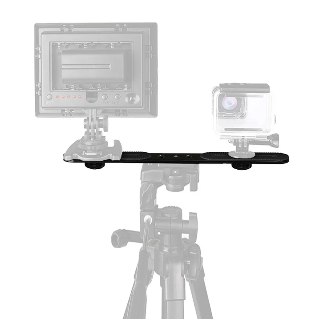 Универсальный кронштейн BGNing для двойной вспышки с 2 винтами-адаптерами 1/4 дюйма