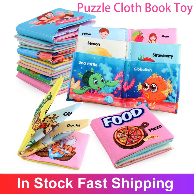 

Тканевая книжка с отрывным хвостом, Интерактивная звуковая бумага для детей и родителей, головоломки из ткани, игрушки Монтессори