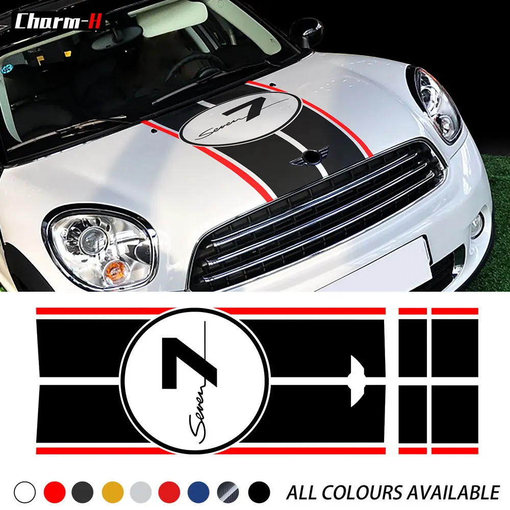 

Car Body Kit Styling Bonnet Stripes Decals Trunk Rear Stickers for mini countryman r60 cooper s one jcw accessories