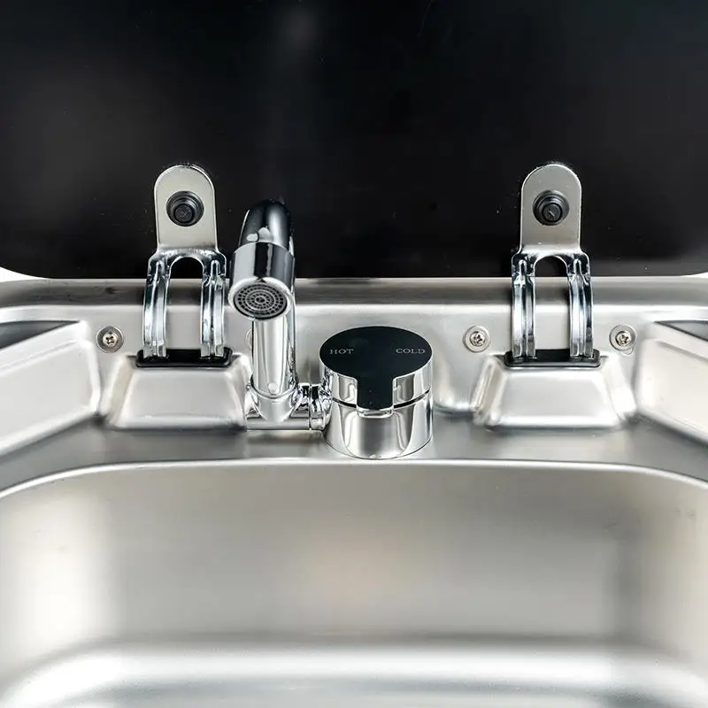 

Foldable RV Faucet 360 Degree Rotation 9/16 Inlet Thread Single Handle Cold & Hot Water Mixer Copper Faucet for RV Boat