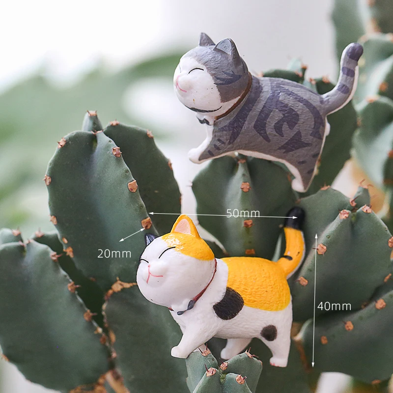 4*4.5cmLovely Cat Ornaments Creative Girl Student Personality Home Decoration Accessories Desktop Model Birthday Gif | Дом и сад