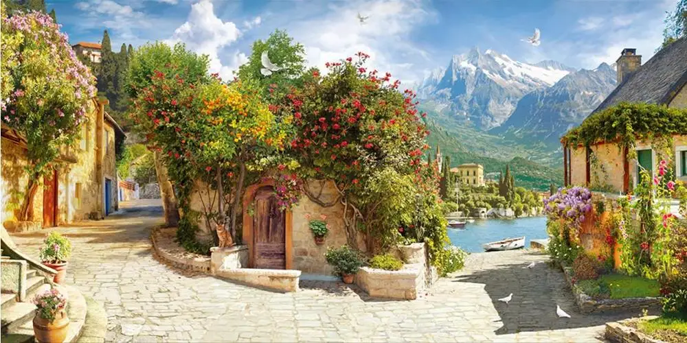 Фотообои стереоскопические 3d обои пейзаж ТВ комната фон стены спальни гостиная