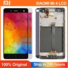 Дисплей 5,0 дюйма для Xiaomi Mi4, ЖК-дисплей с сенсорным экраном и дигитайзером с рамкой, оригинальная замена для Xiaomi Mi 4, дисплей