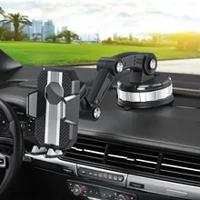 Car Phone Mount, Long Arm Strong Suction Cup Universal Phone Holder for Car Dashboard Windshield Hands Free Clip Cell Phone Hold