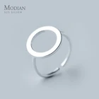 Женское кольцо Modian из стерлингового серебра 925 пробы круглой формы, открытое регулируемое ювелирное изделие, хороший подарок для девушки