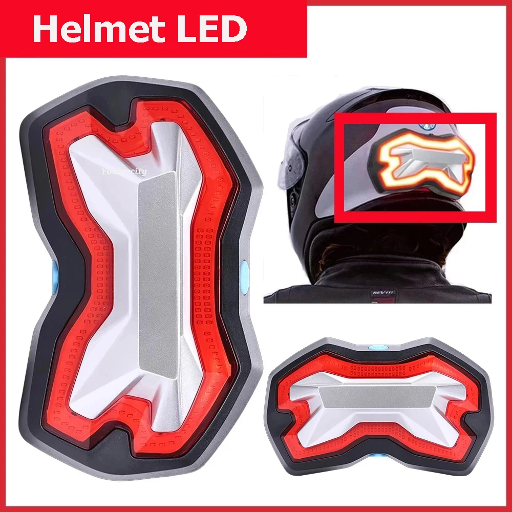 Motorcycle Moto Helmet LED Light Stripe Strip With direction signal light/Brake Turn Light enlarge