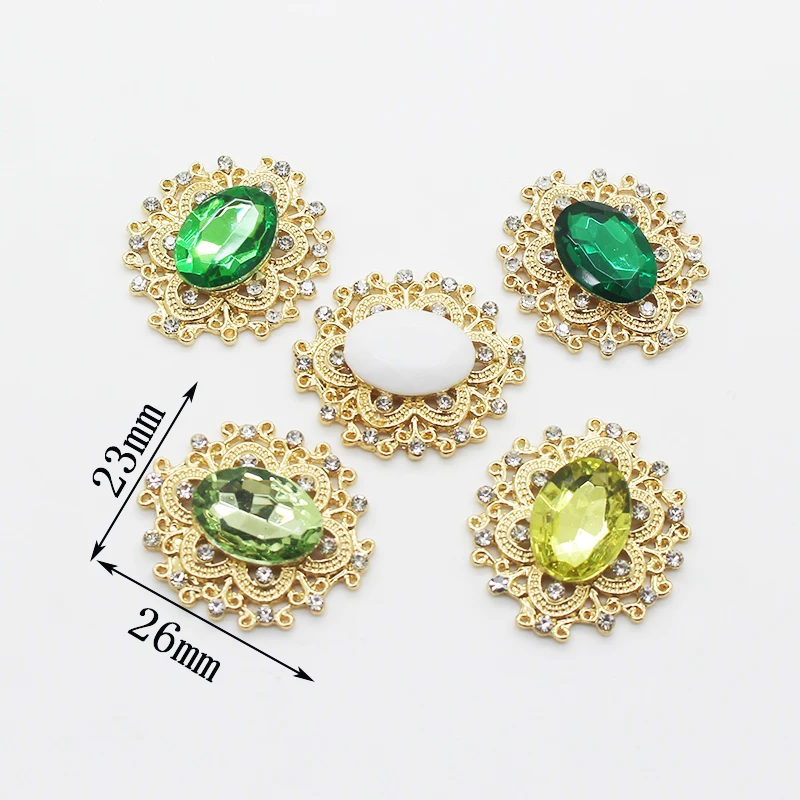 Новые украшения аксессуары пряжки 10 шт Позолоченные Стразы Декоративные