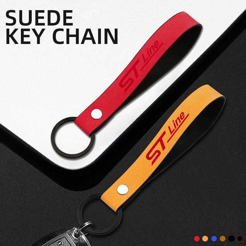Fashion Motorcycle Car Keychain Real Men Like Keyring Key Fobs Suede Chain for Ford focus 2 3 Fiesta EcoSport ESCORT | Автомобили и
