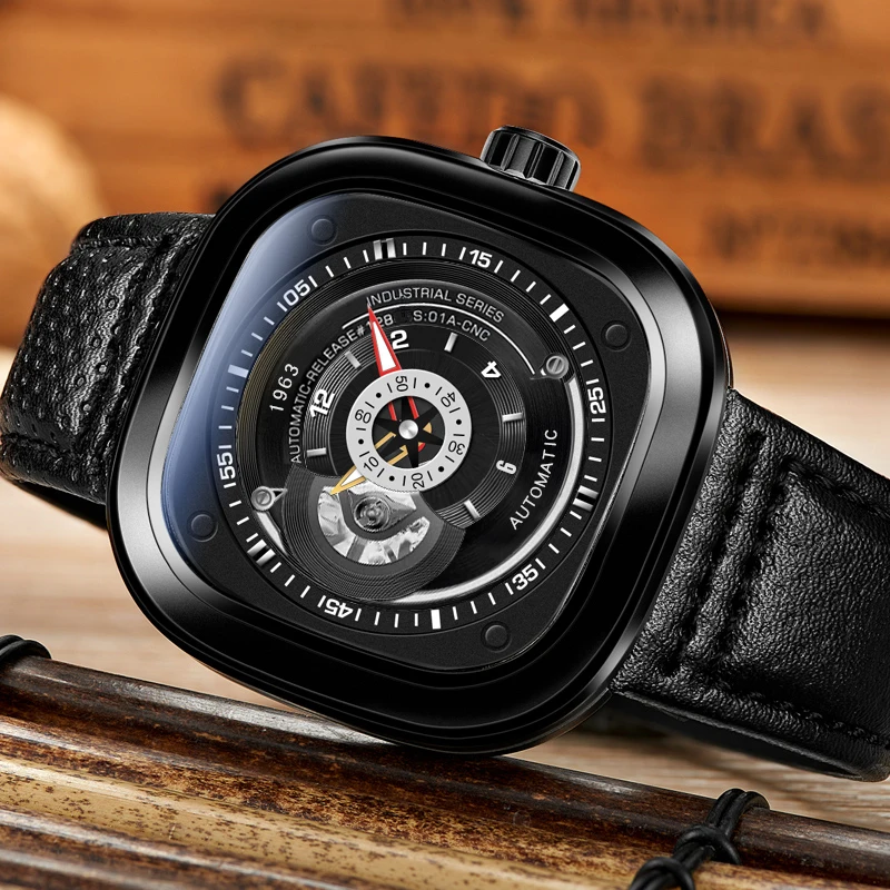 Мужские механические часы Aesop из нержавеющей стали с металлической пряжкой