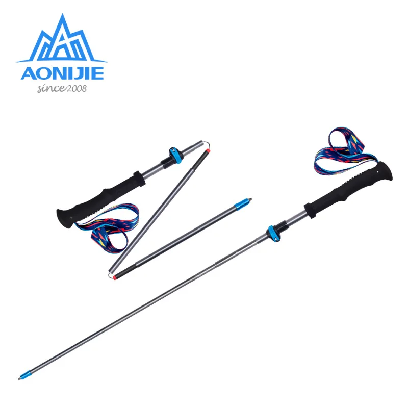 AONIJIE E4205 слитный легкий складной быстросъемный Треккинговый полюс, походная тропа, Беговая тропа, трость из углеродного волокна - изображение
