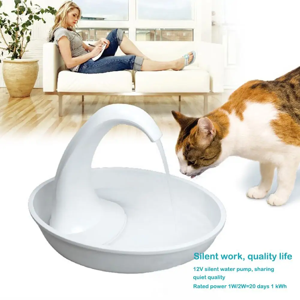 

Автоматический питьевой фонтанчик для домашних животных, поилка для кошек и собак, диспенсер для подачи воды в форме лебедя