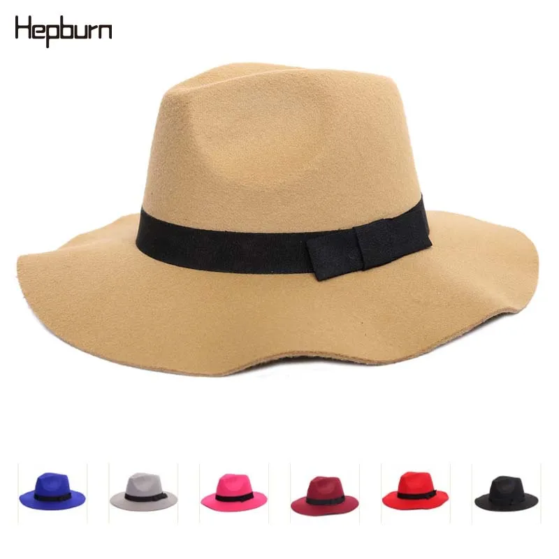 Хепберн бренд бесплатная доставка фетр джентльмен элегантный леди фетровый