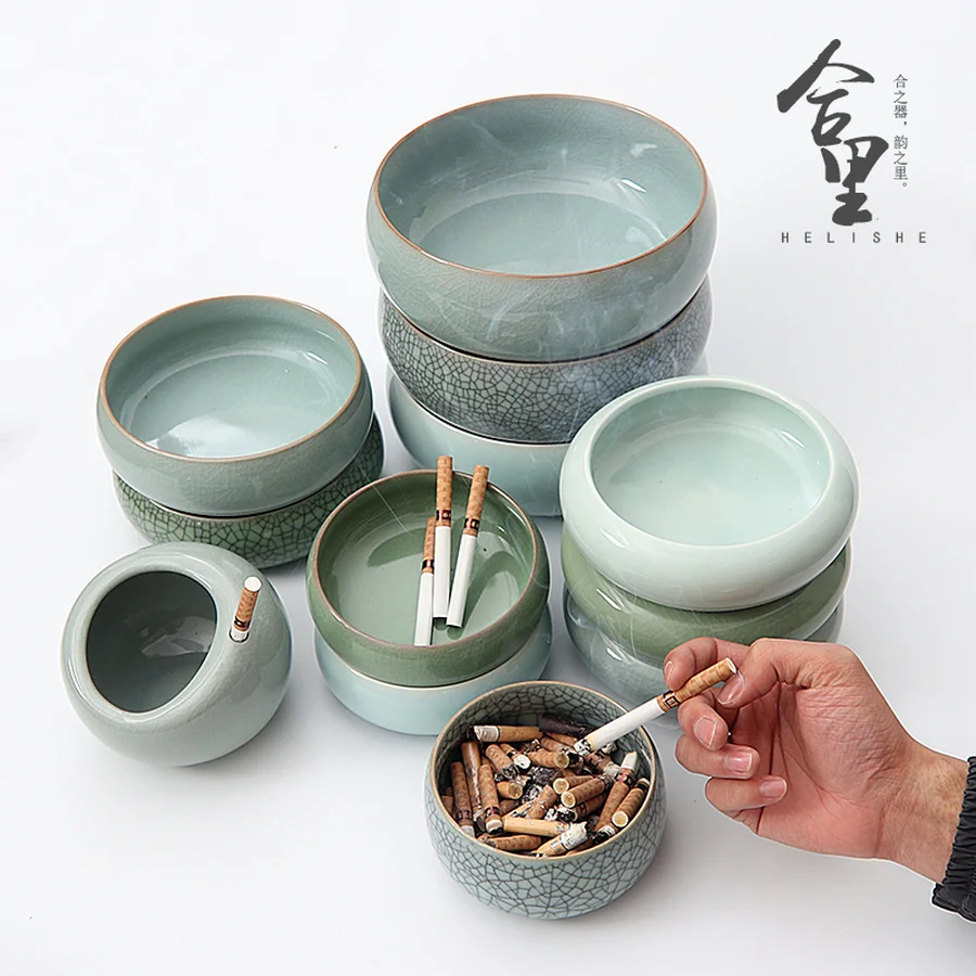 Глиняный фарфоровый стоячий стол пепельница для уличных сигарет Пепельница дома