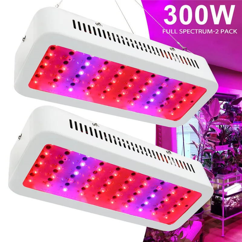 2pcs/lot 300W LED Growing Lamp AC85 265V Full Spectrum Grow Light LED For Indoor Plants Growth Flowering