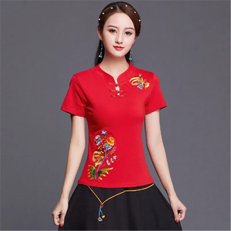 Женская Винтажная футболка с длинным рукавом цветочной вышивкой | одежда