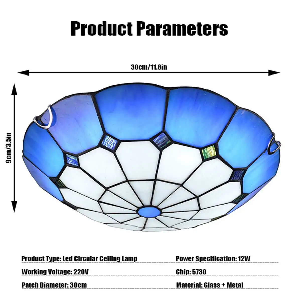 

Turkish Ceiling Lamp Round Ceiling Light Mediterranean LED Stained Glass Pendant Lights Vintage Hanging Lamp for Home Art Decor