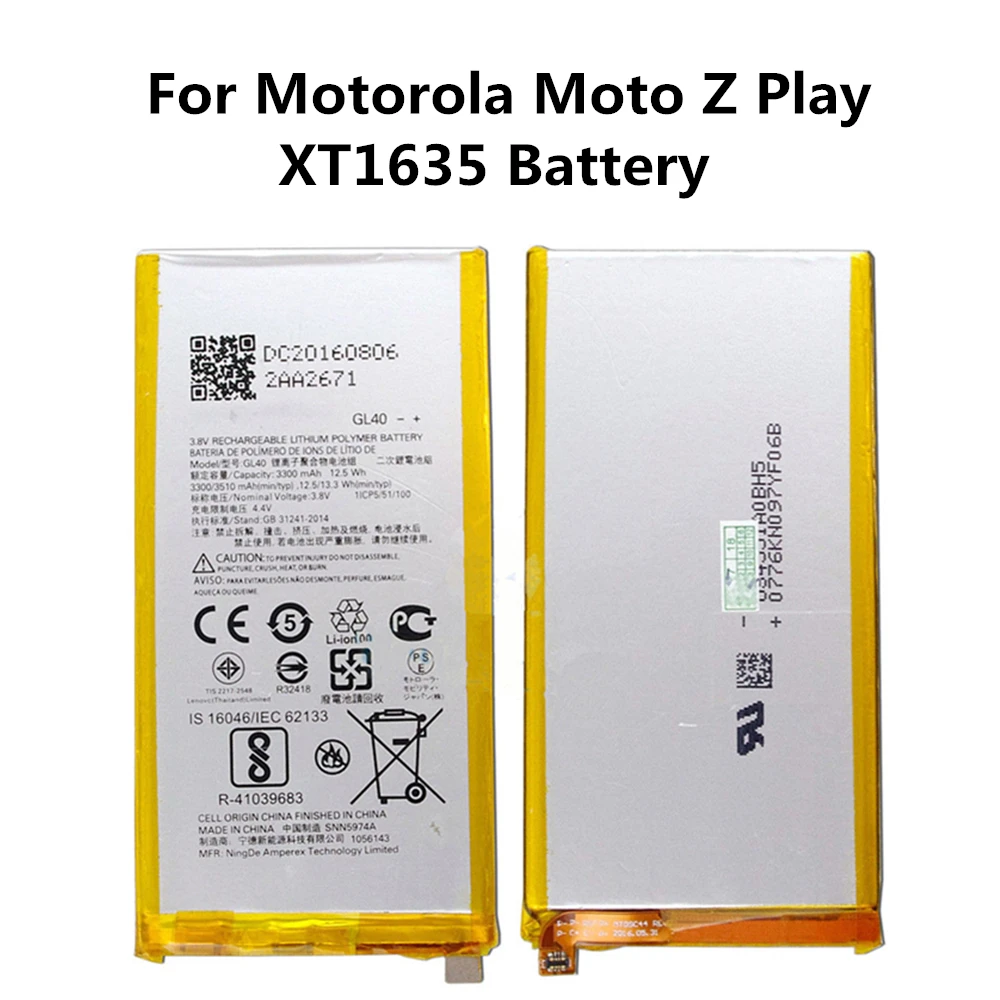 Sinbeda для Motorola Moto Z Play XT1635 Батарея GL40 Droid 01 02 03 3300 мА/ч новинка|Аккумуляторы мобильных