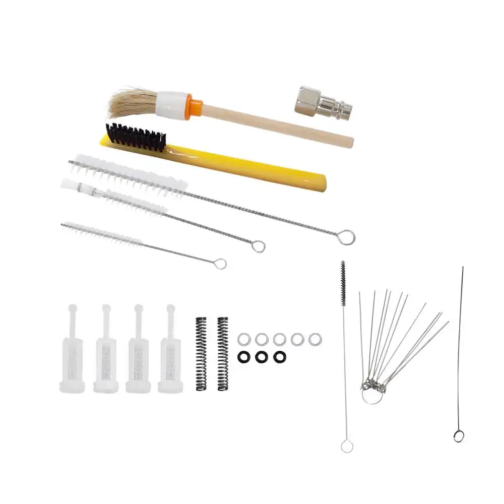 

WENXING 24PCS Airbrush Spray Guns Nozzle Cleaning Repair Tool Kit Needle & Brush Set Spray Guns Clean Accessories