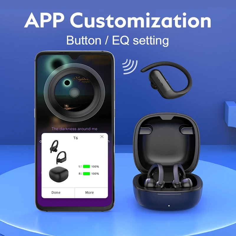 Оригинальные Беспроводные спортивные наушники QCY T6 Bluetooth 5 0 смарт с сенсорным