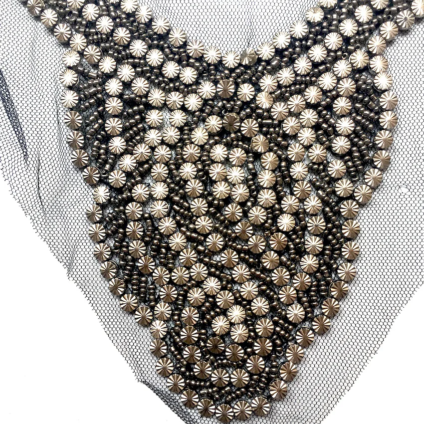 1 шт. хорошего качества Серебрянные бусы ручной работы с кружевом воротником